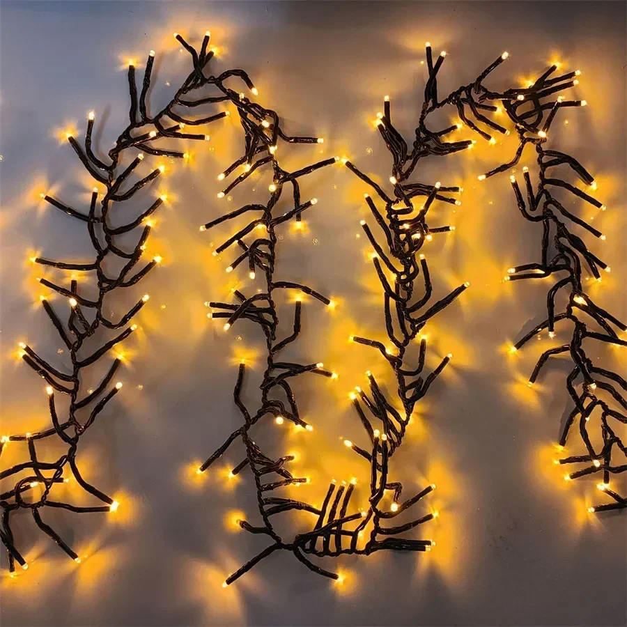 30M 2000 LED Christmas Tree Lights Outdoor Cluster Lights Christmas Firecracker String Lights Waterproof Twinkle Fairy Light