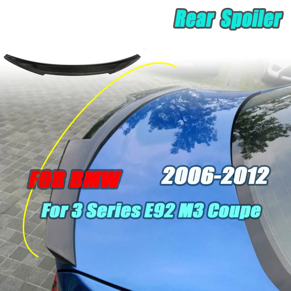 

JCYECF Углеродное волокно, спойлер на заднее крыло багажника для BMW 3 серии E92 M3 Coupe 2006-2012, задний спойлер на багажник, губа, крыло