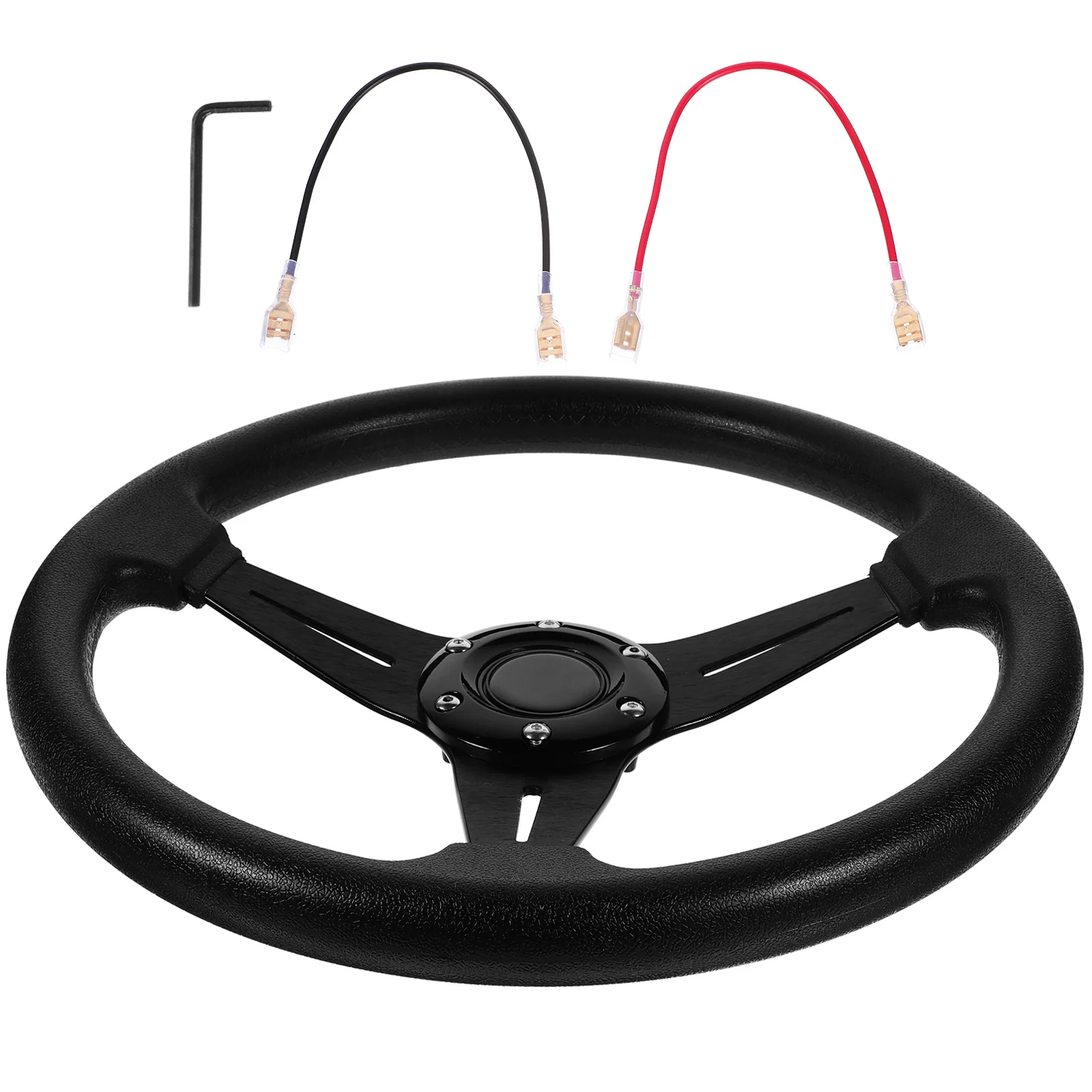 

Quick Release Steering Wheel 14 Inch Universal Pu Stainless Steel Car Racing Wheel Automotive Accessory Interior Parts
