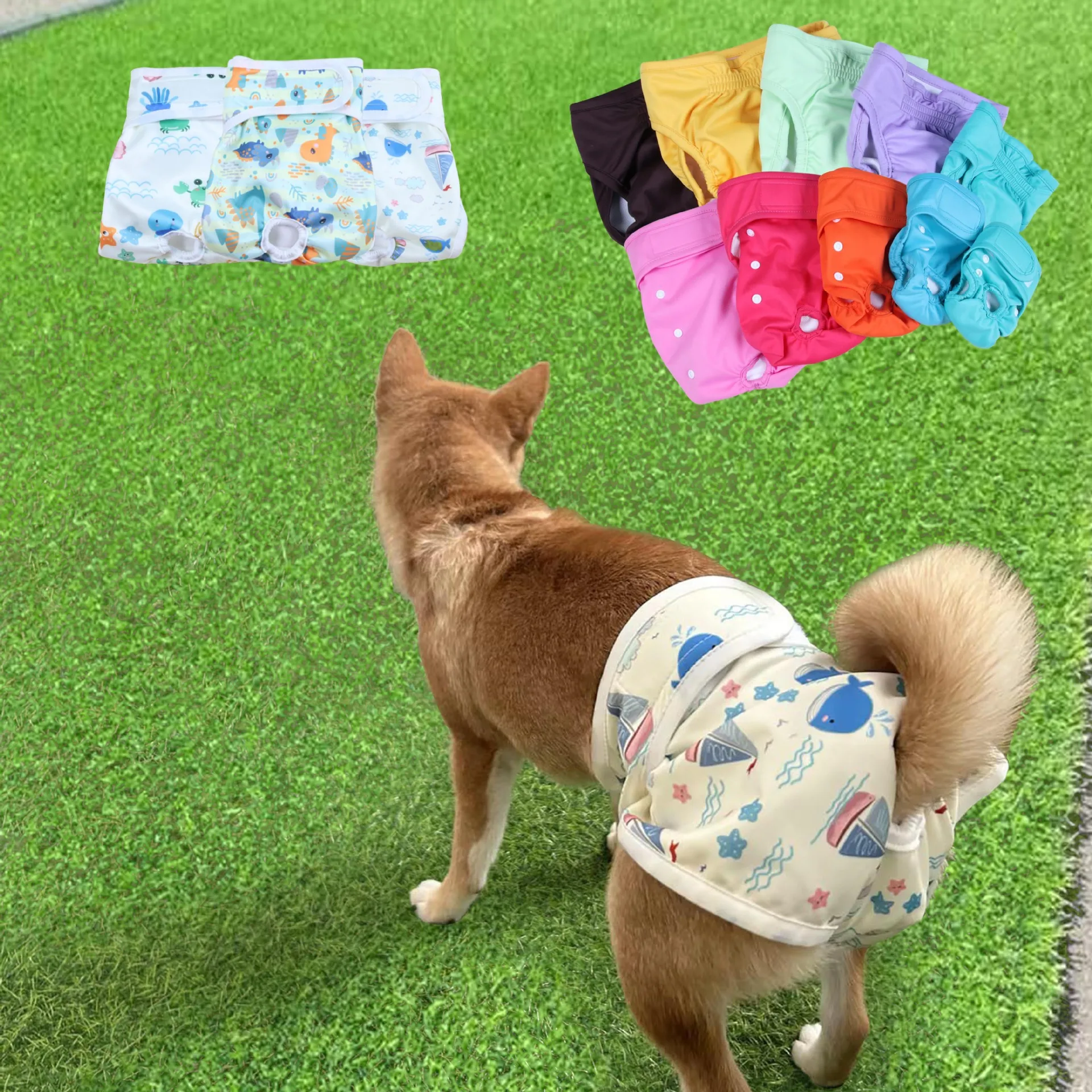 Washable Female Dog Diper Panties Dog Diapers Physiological Pant Puppy Women's Panties Shorts Underwear Pet Cat Clothes