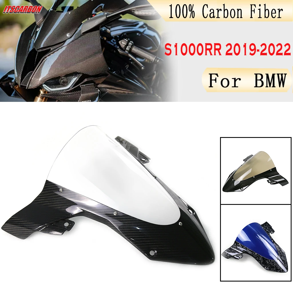 

For BMW S1000RR S1000 RR 2020 2021 2022 Motorcycle Accessories Carbon Fiber Front WindShield Fairing Body Kits Parts Fairing
