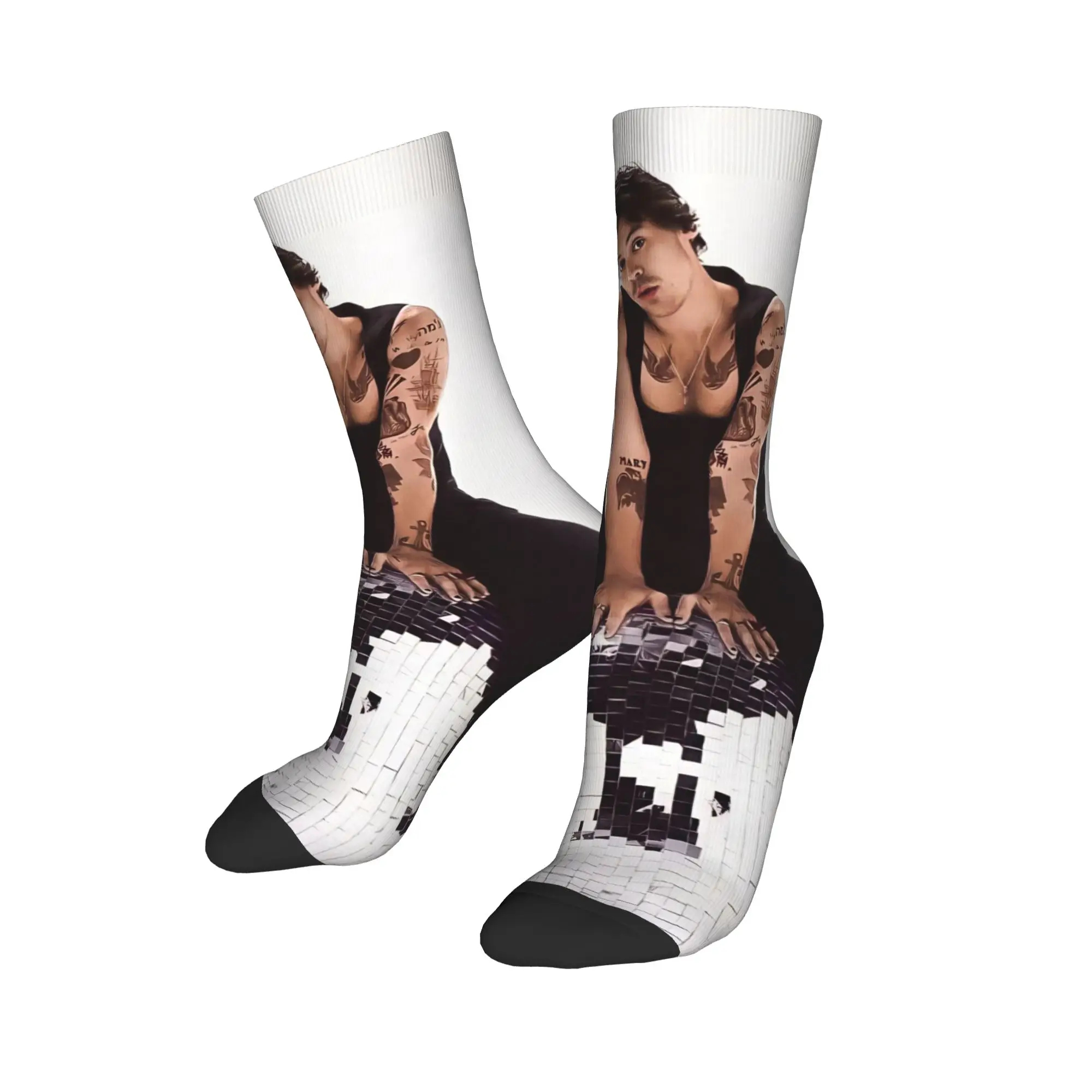 

Осенне-зимние разноцветные носки для женщин и мужчин с принтом Kiss All The Time Disco, в стиле музыки Гарриса, дышащие, для скейтбординга