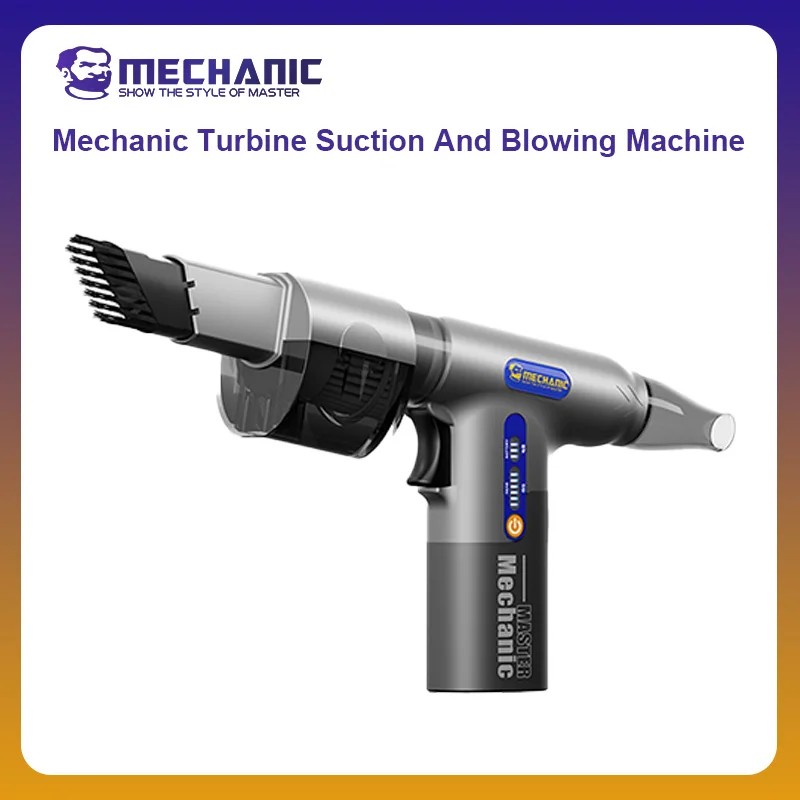 MECHANIC OFFICIAL DB10 Turbine Suction And Blowing Machine 6-Speed Air Dust Remove 40W High-Power For Mobile Phone Repair