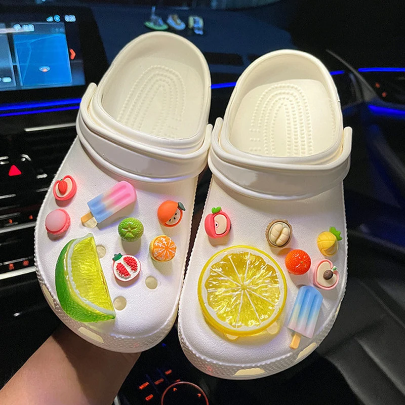 Fruit shoe decoration set Cute Christmas Ducks Advanced Shoe Decorations DIY Detachable buckle Shoes accessories1Set image 3