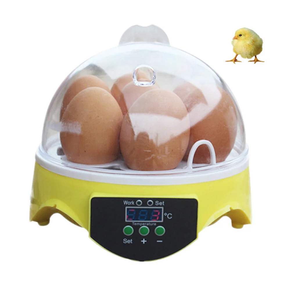 Chicken Eggs Incubators for Chickens Hatching Mini with Automatic Turning Yellow