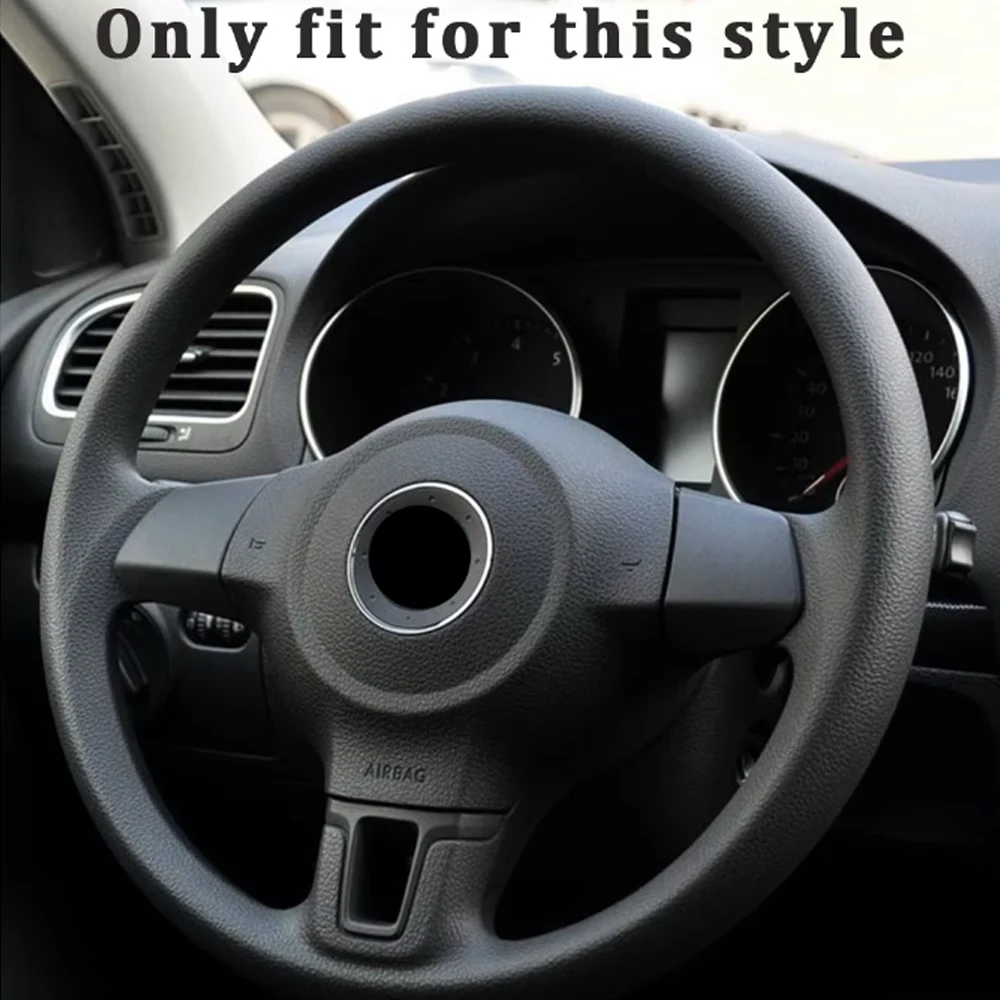 For Volkswagen VW Golf 6 MK6 Polo Jetta MK5  Bora Caddy Eos Car Steering Wheel Trim Sequins Cover Stickers Accessories view 2