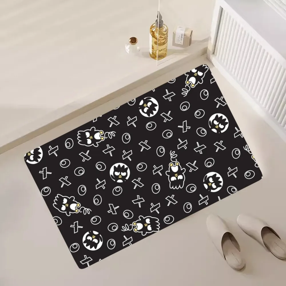 MINISO Badtz-maru Kawaii Floor Mat Bedroom Kitchen Door Bath House Super Absorbent Foot Non-slip