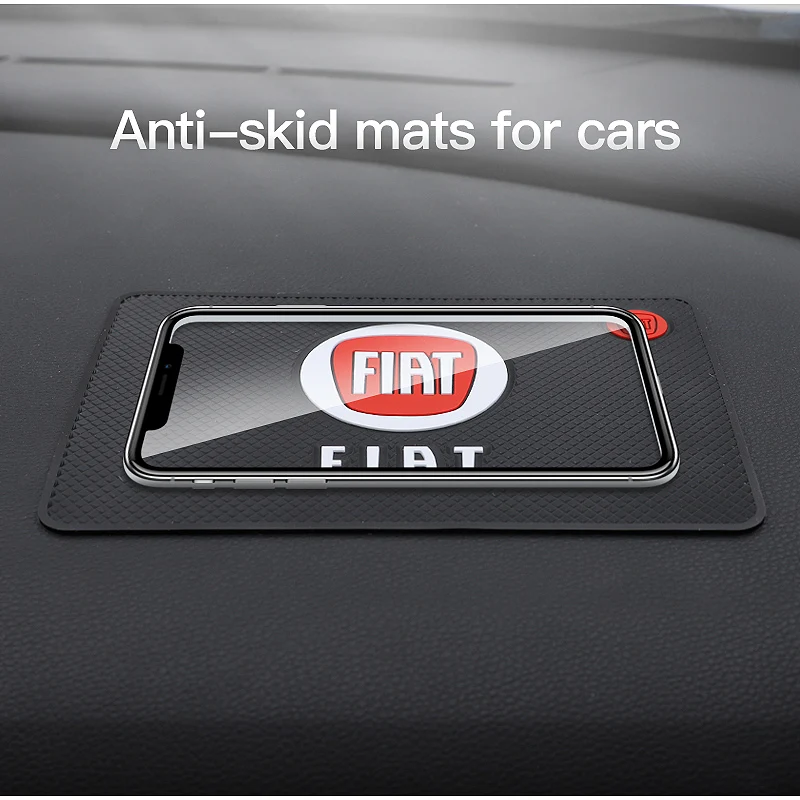 Alfombrilla antideslizante de silicona para coche Fiat, almohadilla antideslizante para teléfono Stilo Bravo Freemont Ducato Pondo FR Abarth 500 Punto Panda Doblo Croma