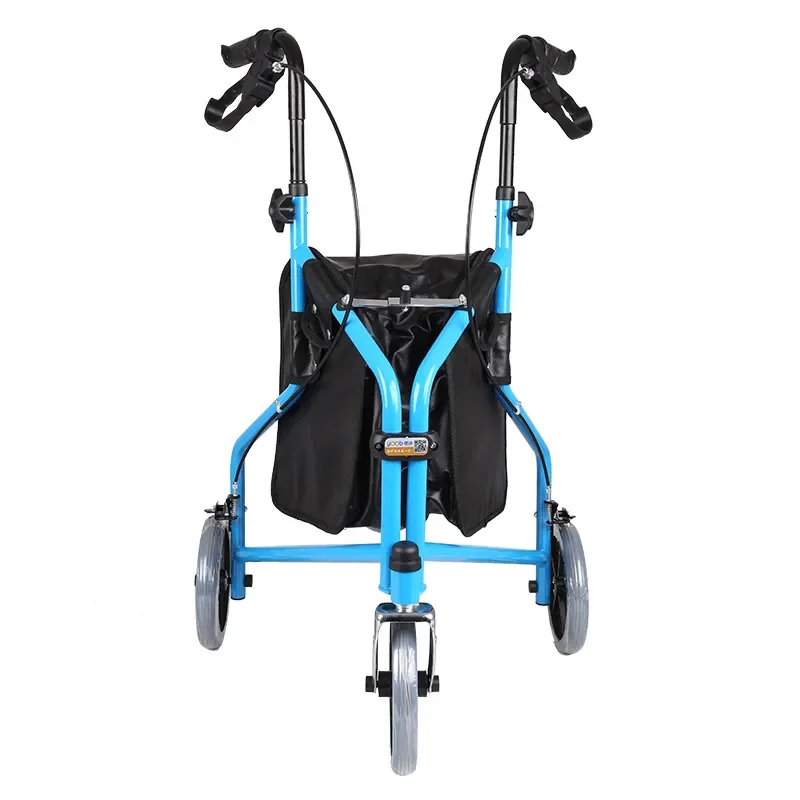 For Youbu 3 Wheel Foldable Shopping Cart with Brake Elderly Rehabilitation Aid Trolley Walking Aid Driving Walker