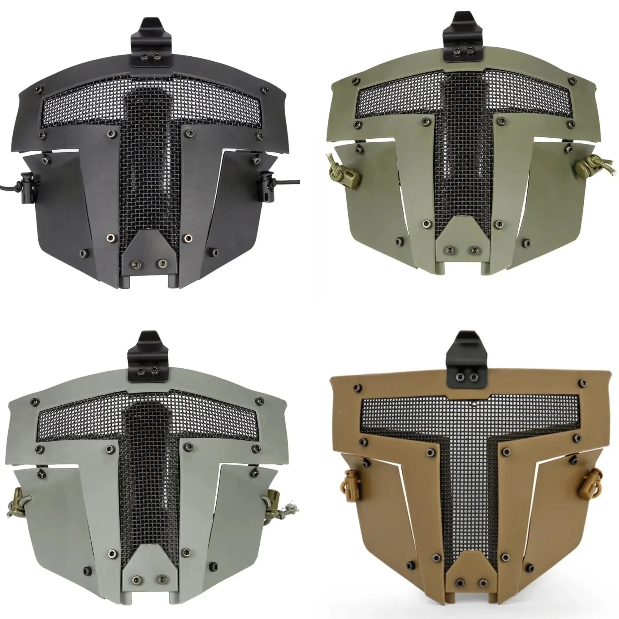 

Тактическая защитная маска для стальной сетки, анфас, охота, страйкбол, пейнтбол, стрельба, ограждение, CS Sparta, игровой защитный шлем