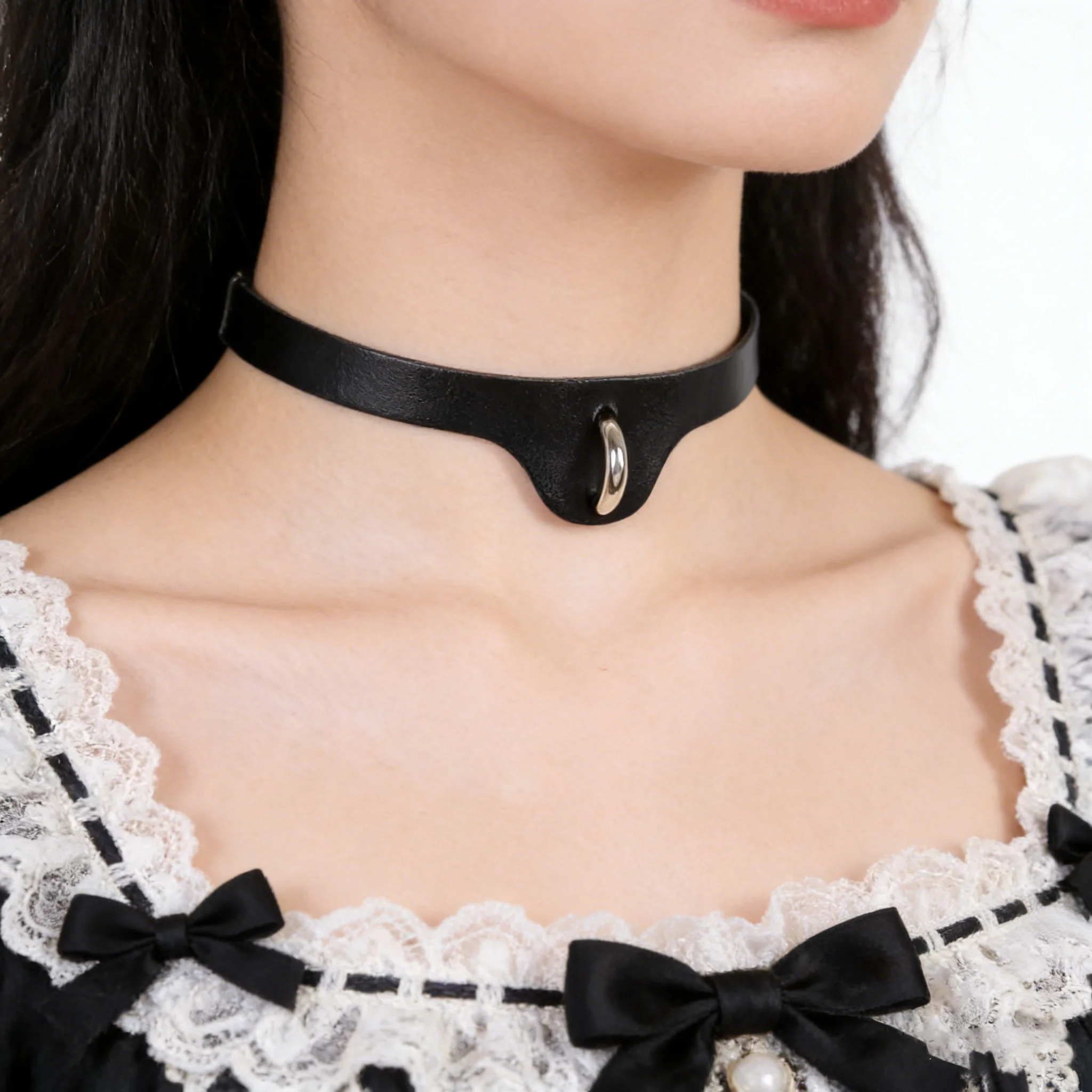 New Sexy Harajuku PU Leather Collar Belt Pendant Necklaces Women Men Punk Neck Gothic Black YK2 Choker Necklace Cool Jewelry
