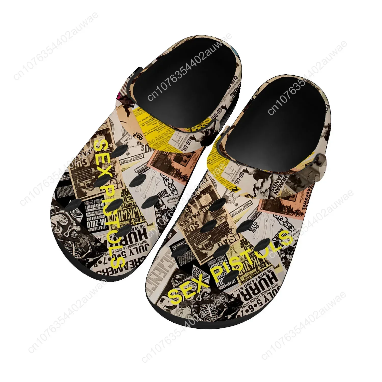 Sex Pistols Punk Rock Band Home Clogs Custom Water Shoes Mens Womens Teenager Sandals Garden Clog Breathable Beach Hole Slippers