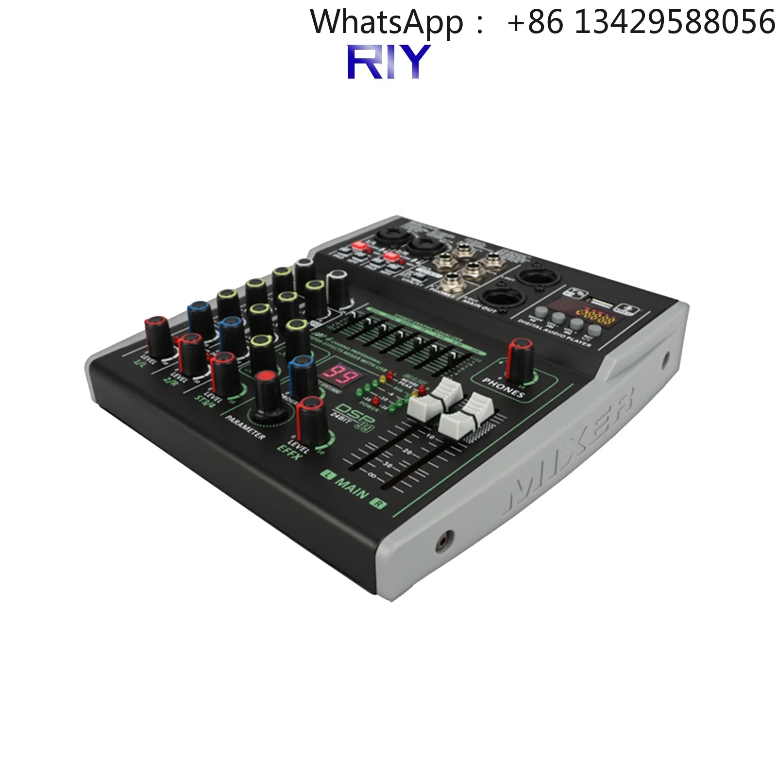 LX402DSP 4 Channel Sound System Mixing Audio Console with 99 DSP Effects