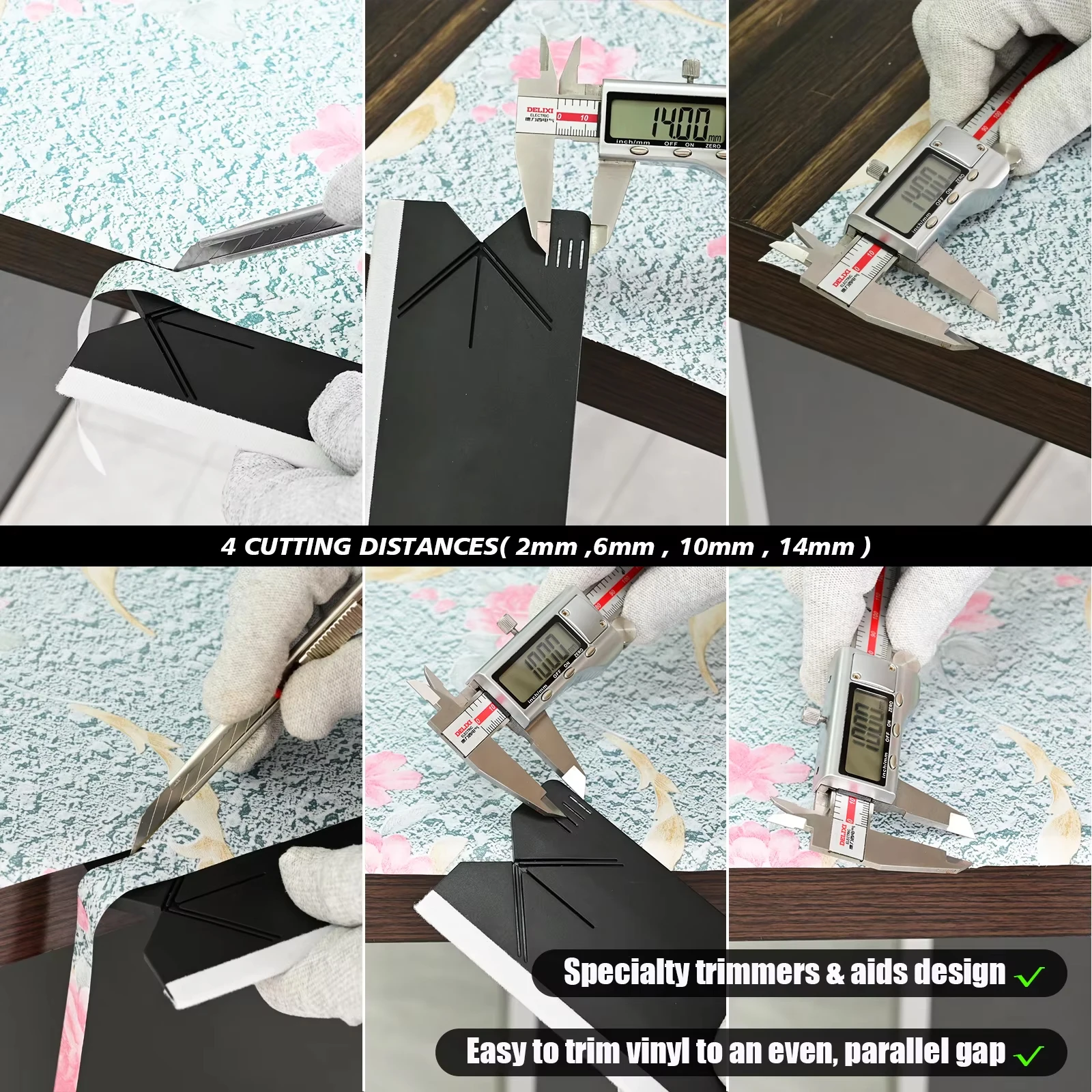 EHDIS Cut Aid Tool For Car Vinyl Wrapping Carbon Fiber Film Design Sticker Corner Edge Precise Cutting Guides Felt Scraper