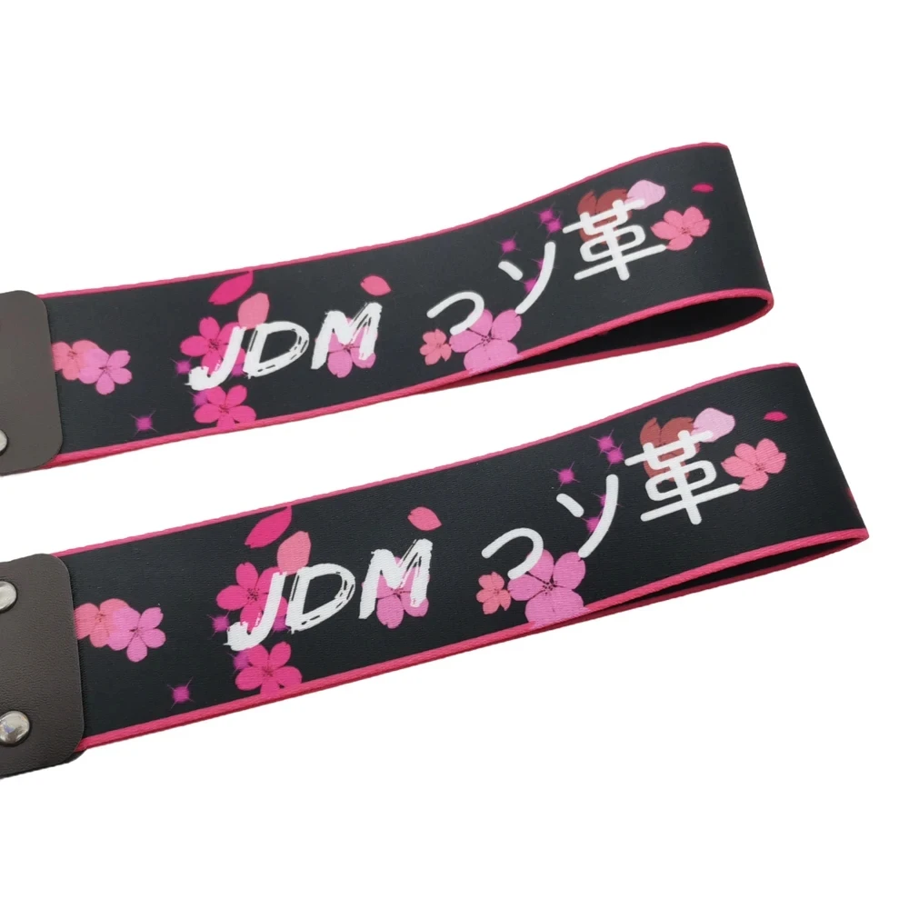 Cintura da traino per moto per auto Cintura da traino stile JDM Corda da traino Nastro Corde per rimorchio Paraurti Accessori pendenti per cinghia da traino per incollare universale