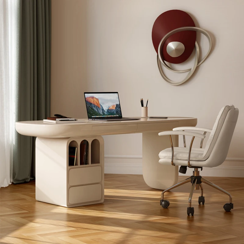 Nordic Wooden Office Desk Study Computer Drawer Bedroom Office Desk European Aesthetic Minimalist Escrivaninha Home Furniture