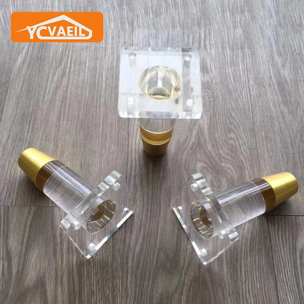 4pcs Acrylic Furniture Legs Home Replacement Foot Height 12/15/20cm Modern TV Stand Cabinet Sofa Feet Coffee Table Legs Hardware