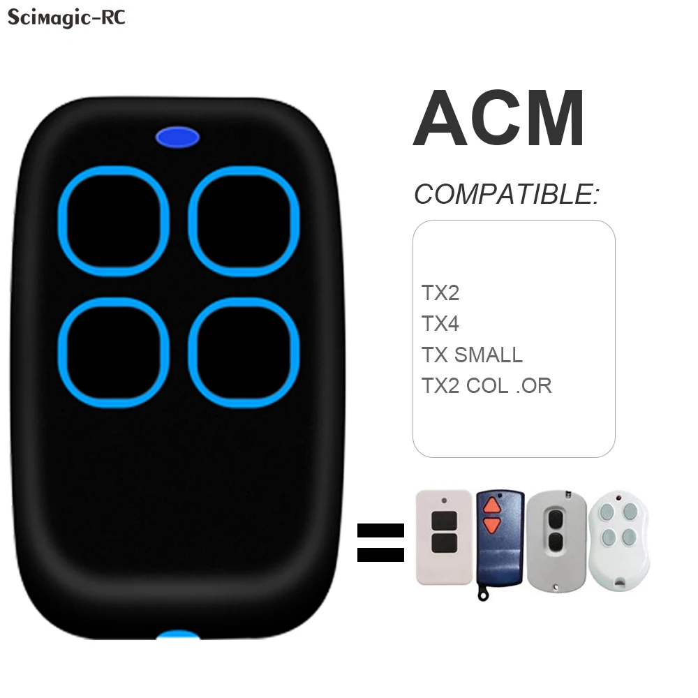 Clone ACM TX2 TX4 433MHz Remote Control Garage Door Opener For TX SMALL TX2 COLOR Wireless Transmitter Command