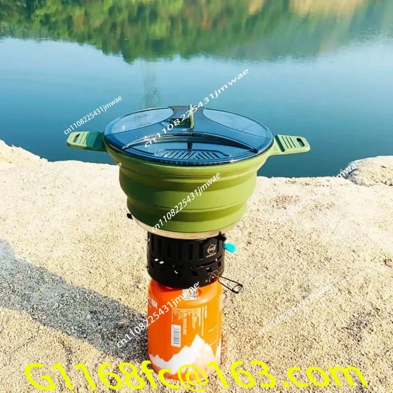 Hot Sale Foldable Silicone Cookware Cookware Outdoor Camping Hiking Cookware