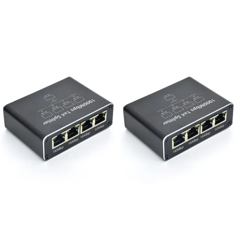 Reliable-RJ45 1000Mbps Gigabit Ethernet LAN Internet Splitter 2 Set 1 To 4 1000Mbps Adapter-Network,RJ45 1000Mbps Gigabit Ethern