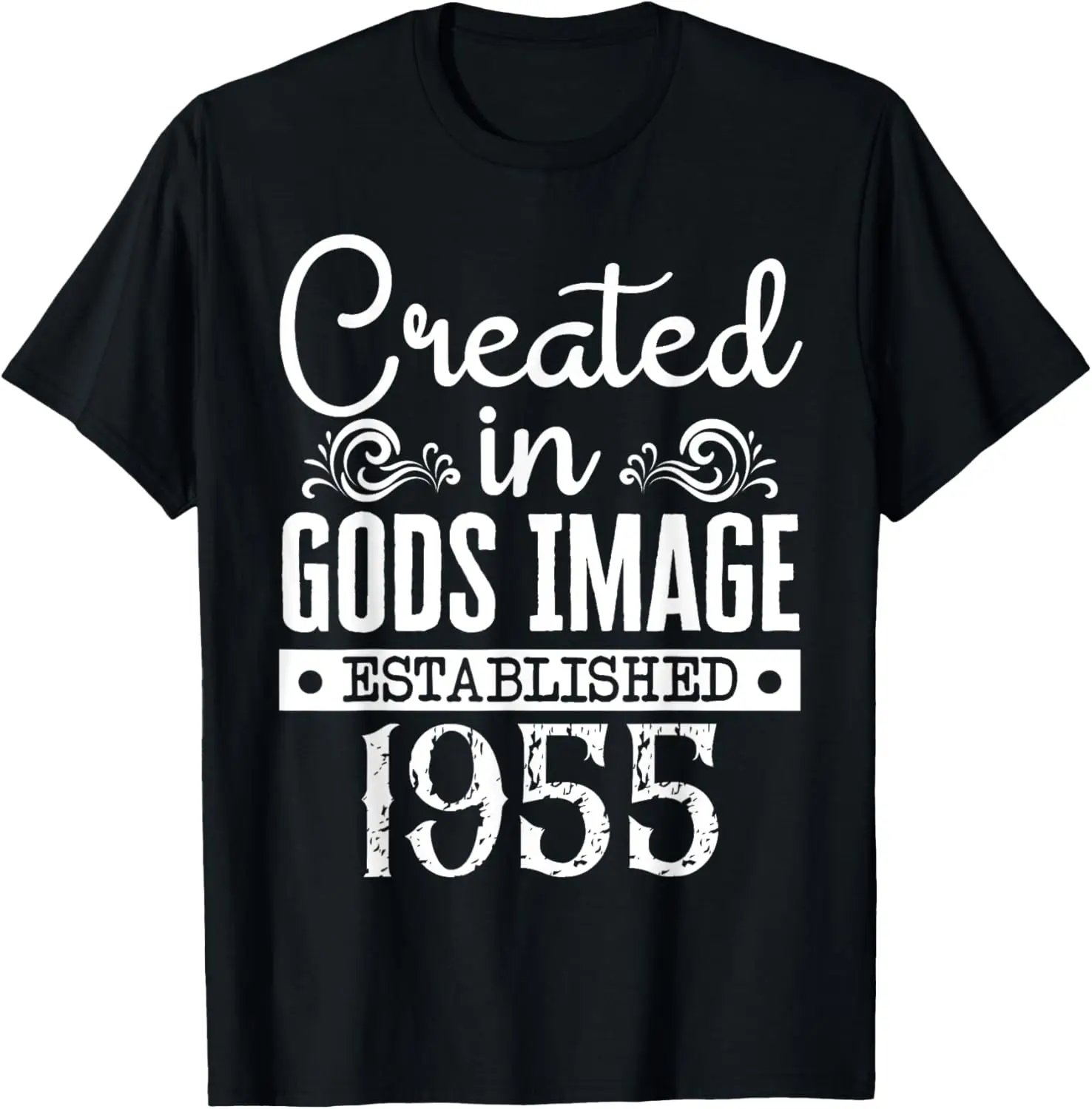 Created In Gods Image Established 1955 Religious Christian T-Shirt