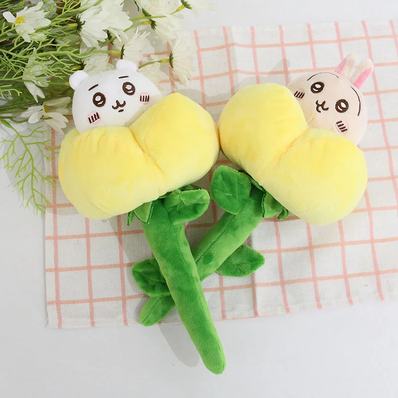 Miniso Chiikawas Plush Bouquet Usagi Hachiware Plush Doll Anime Ornaments Pp Cotton Stuffed Doll Children's Toys Birthday Gifts