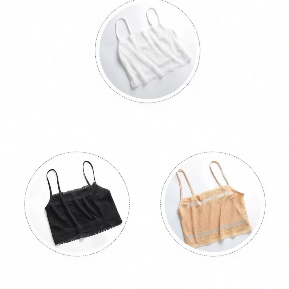 Sexy Lace Camisole Women Tube Top Strapless Bralette Summer Breathable Underwear Seamless Thin Vest For Student Girls Casual