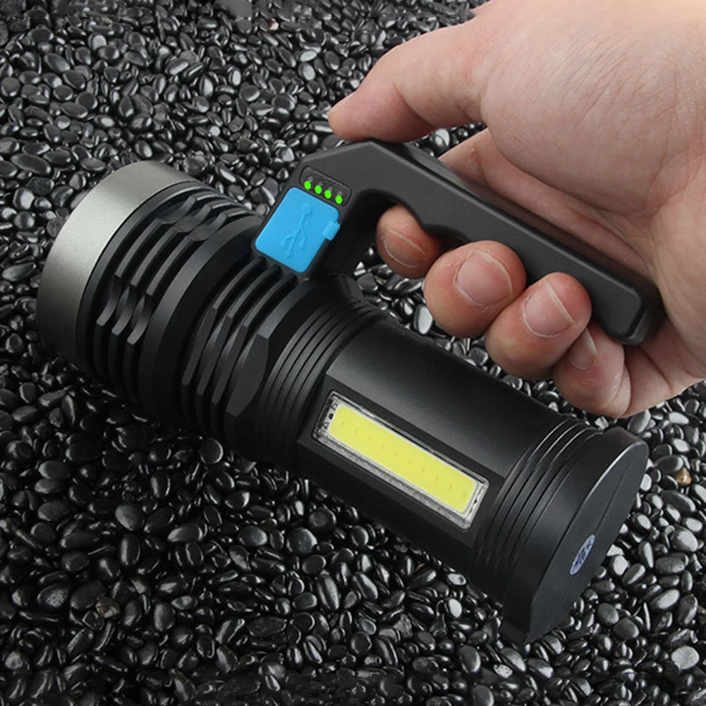 

Rechargeable LED Torch Multi-Functional Camping Light Fit For Outdoor Handheld Spotlight Searchlight High Power Beam Flashlig