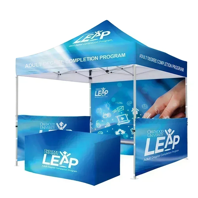 DD Outdoor Folding Gazebo 10x10ft Advertising Tents Roof Oxford Cloth Portable Sidewall 600D Waterproof Cover Fabric Canopy Tent