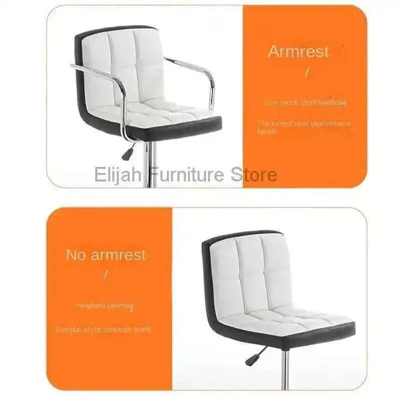

Lift Bar Chair Backrest Rotating High Stool Cash Register Front Desk Modern And Minimalist High Stool 2024 Banqueta Furniture