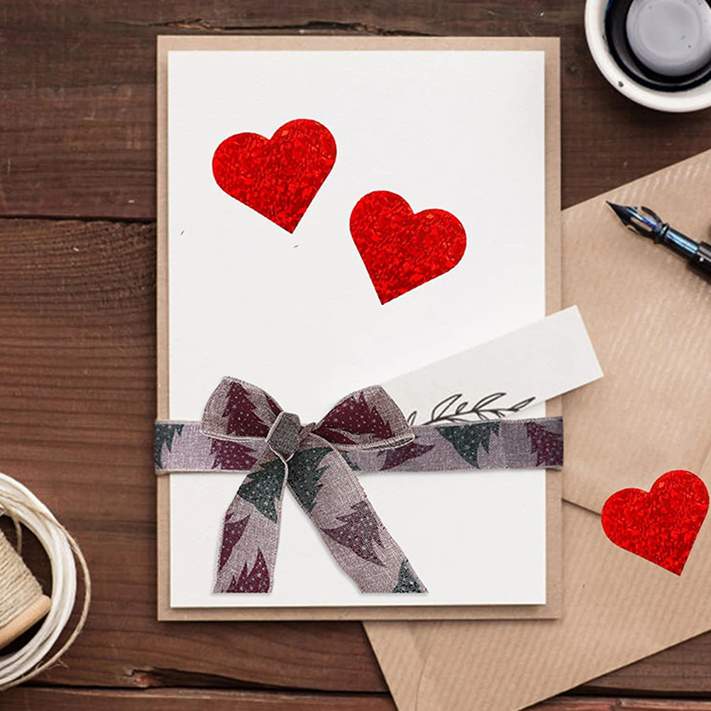 

Love Stickers Heart Label Self-Adhesive Decal Shape The Gift Copper Sheet Valentine's Day for Crafts Decor Tag