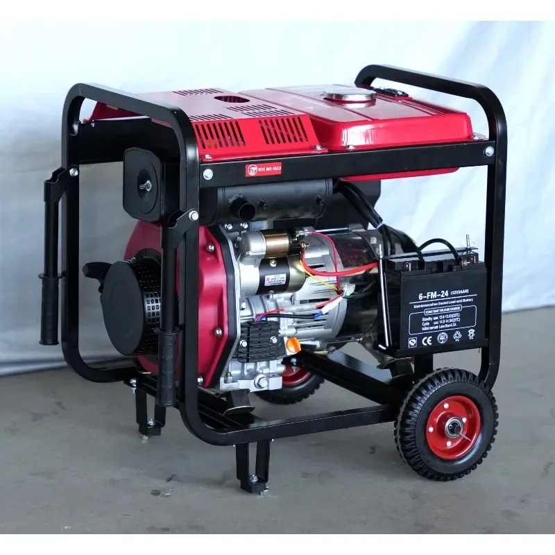 Popular Prod Single Cylinder Open Diesel Engine Generator 6kva 8kva Single Phase 5kw Electric Start Open Frame Diesel Generator