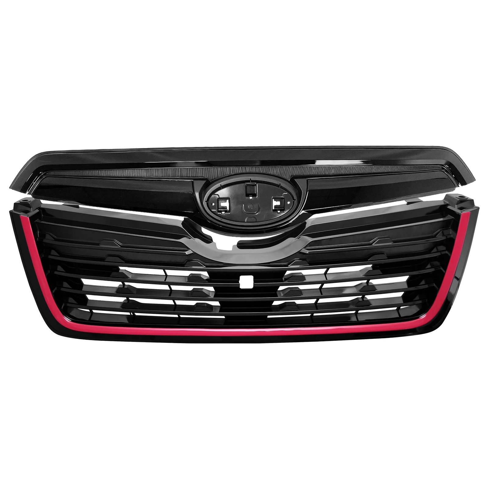 

2019- Hot Selling Glossy Black ABS+PP Front Bumper Air Intake Grille Center Frame Grill for Subaru FORESTER SK OE STYLE