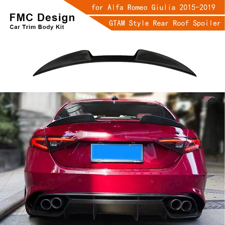 

For Alfa Romeo Giulia GTA Style 2015-2019 Carbon Fiber Car Rear Trunk Spoiler Rear Wing Tail Wing Parts Upgrade Body kit