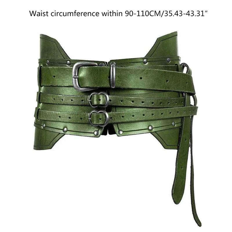 Medieval Style Waist Belt for Adult Ladies Dress Corset Fashion Unisex Waist Strap with Alloy Buckle for Prom Party