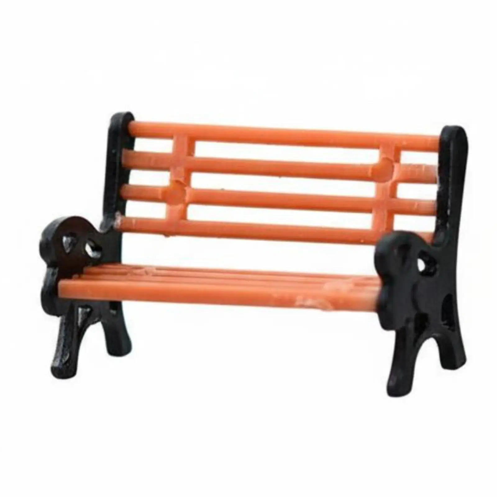 Miniature Park Bench for Dollhouse Furniture Small Resin Craft Decor Realistic Slats for Fairy Garden Terrarium Bonsai Model