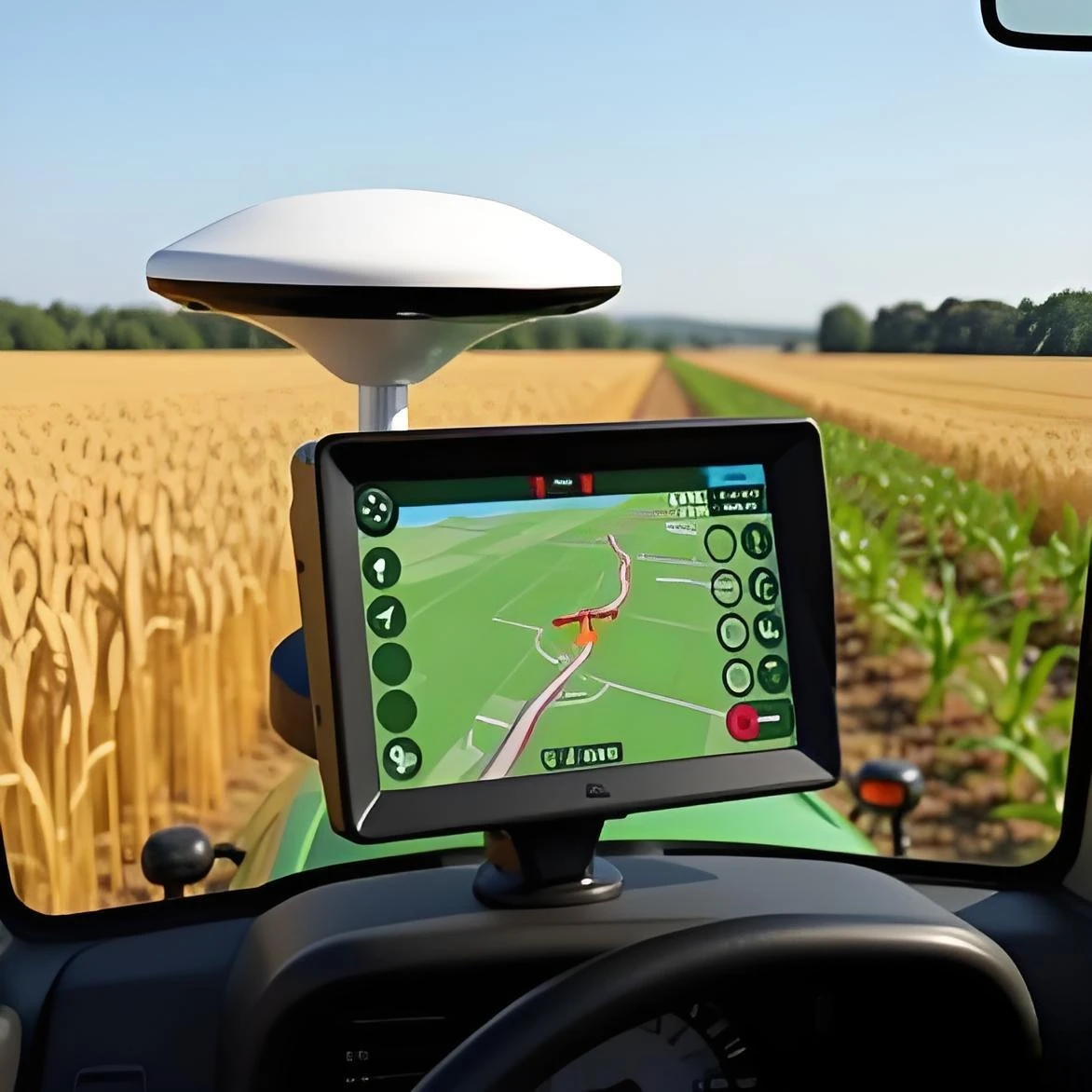 9 Inch GNSS Tractor Auto Steering Navigator | Precision GPS System for Agricultural Harvesting & Field Operations