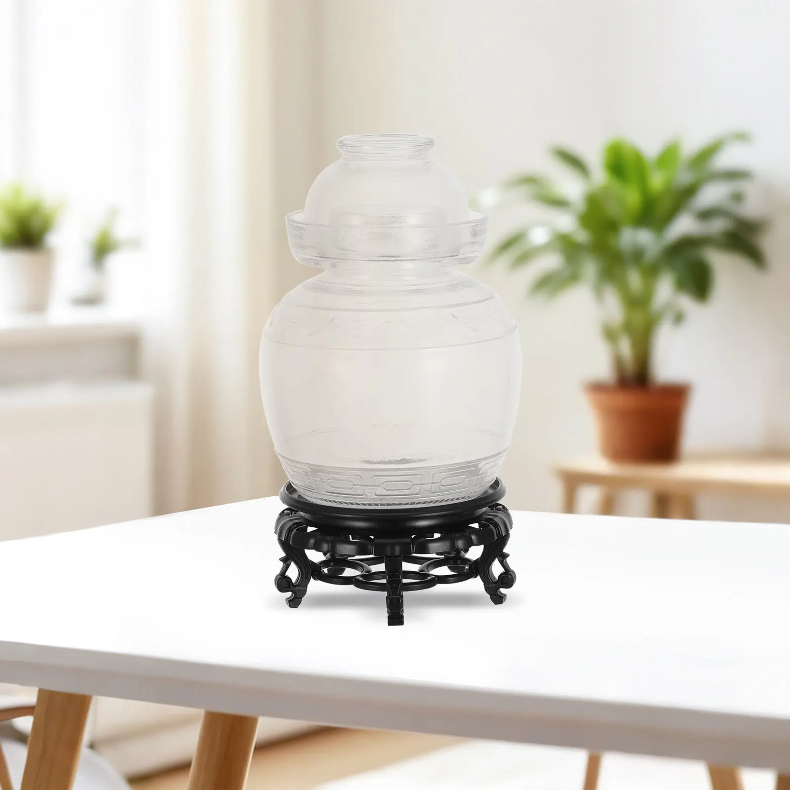 1Set Fermentation Jar Glass 1.5L Traditional Crock Kit Airlock Seal Lid Pickle Kimchi Sauerkraut Kombucha Wine Brewing Canning