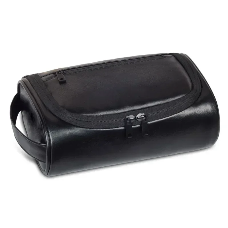 

Mens Vintage Luxury Toiletry Bag PU Leather Travel Necessary Business Cosmetic Makeup Cases Male Storage Organizer Wash Bags