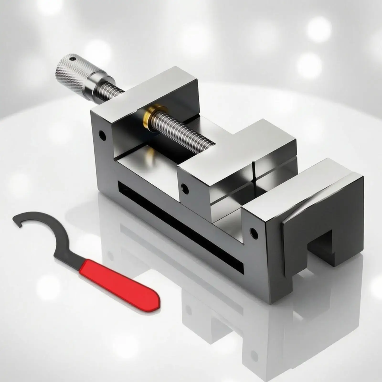Heavy Duty Precision Vise Stainless Steel Flat Jaw Workholder for Milling Grinding and Machining Tasks