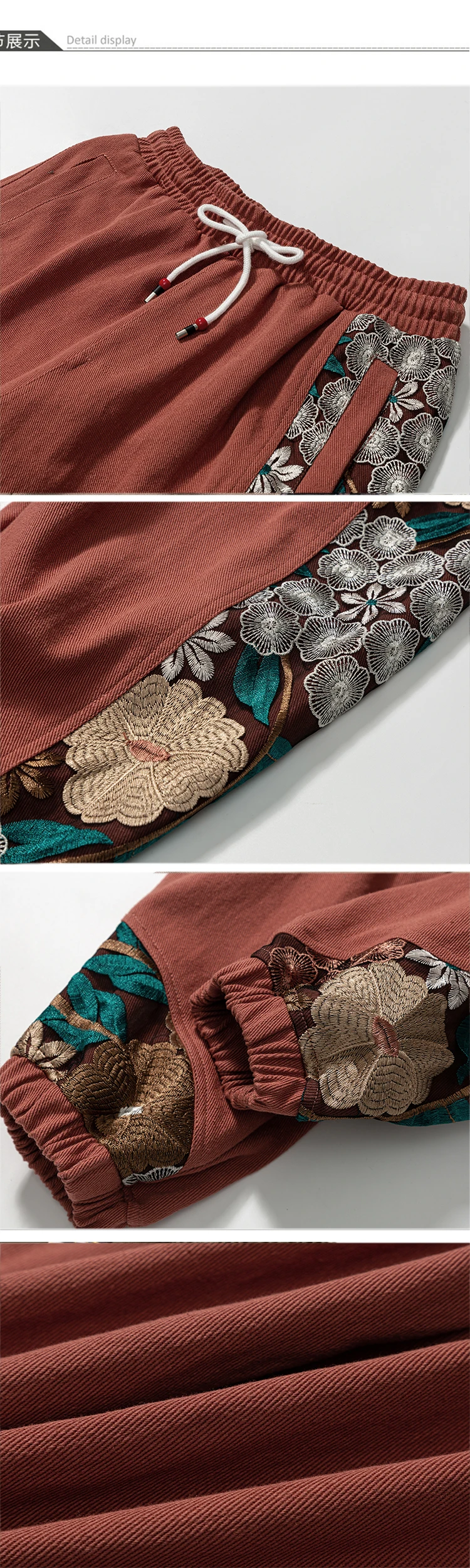 Mode Casual Hosen männer Kleidung Baumwolle Japanischen Samurai Stickerei Patchwork Harem Hosen Übergroßen Harajuku Jogger Männlich – Detail 15