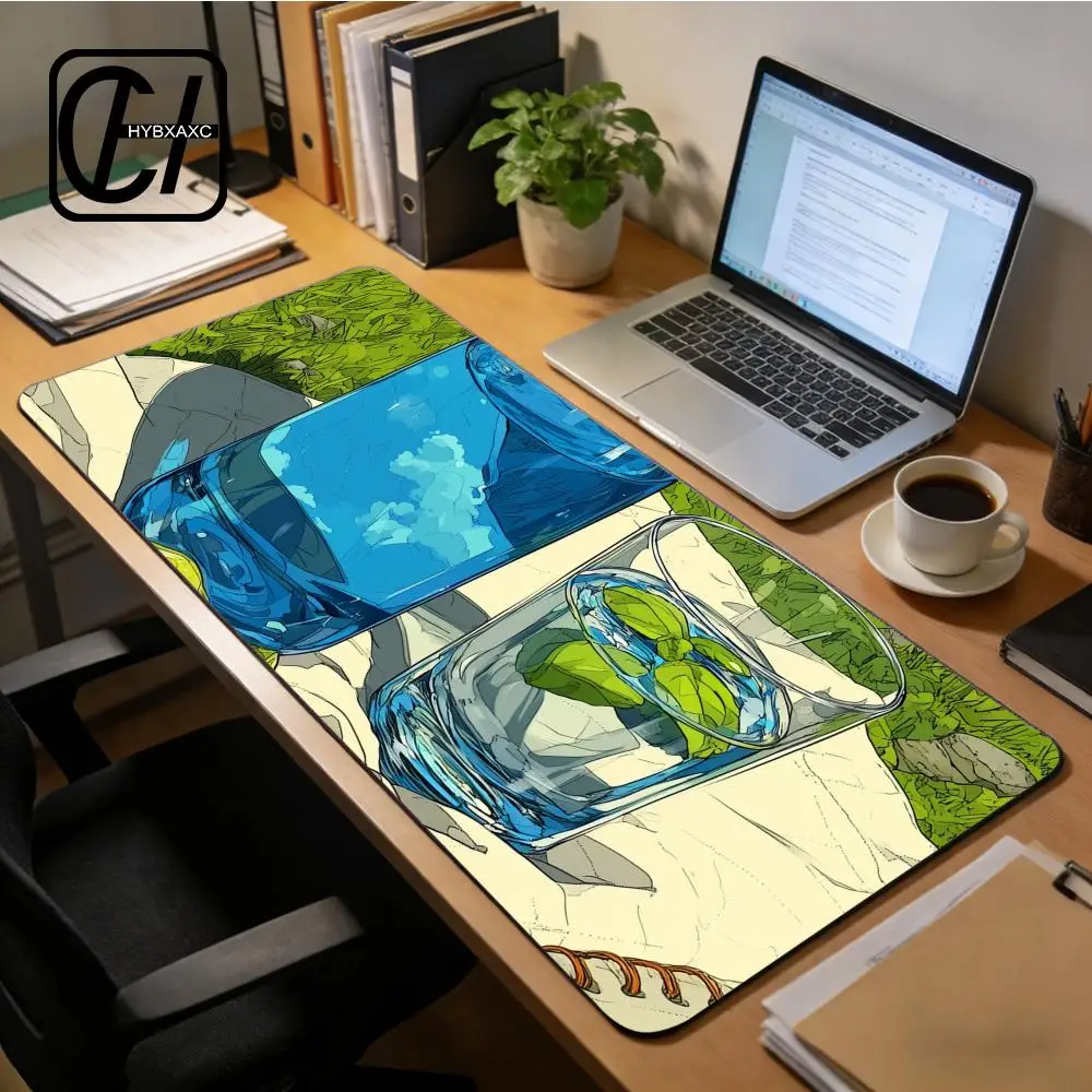 

Summer In The Glass Bottle Mouse Pad large keyboard mouse desk pad non-slip rubber gaming mouse pad laptop mouse carpet