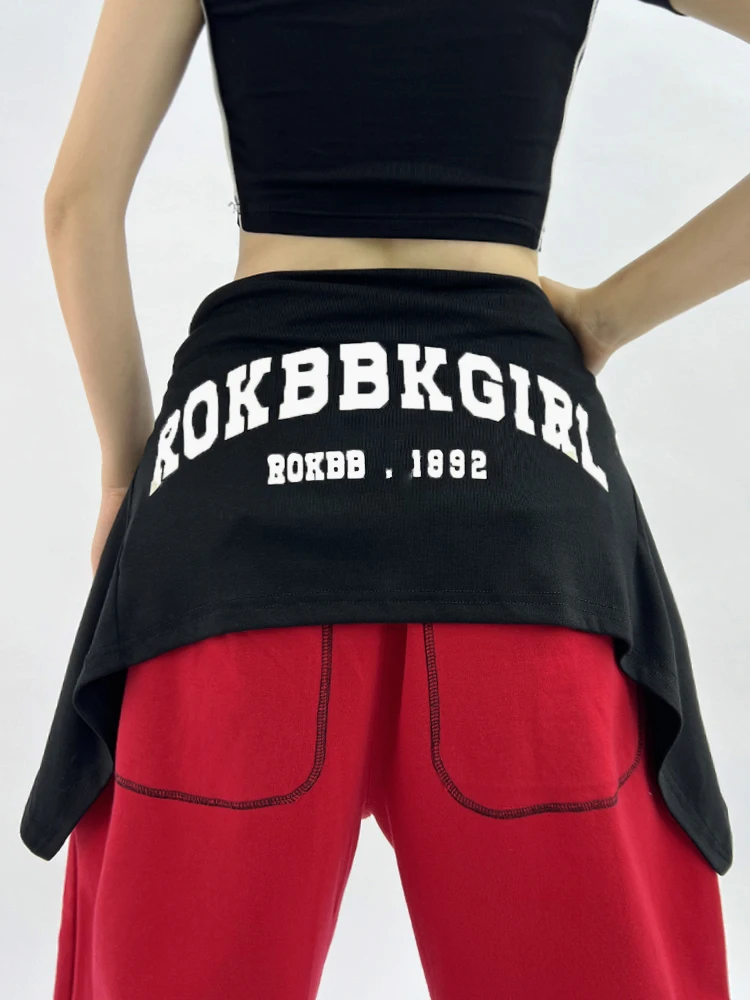 

Короткая куртка в уличном стиле ROKBBK-K, жилет с надписью для джазовых танцев, двусторонняя носка, верхняя одежда для уличных танцев, приталенный крой, круглый вырез