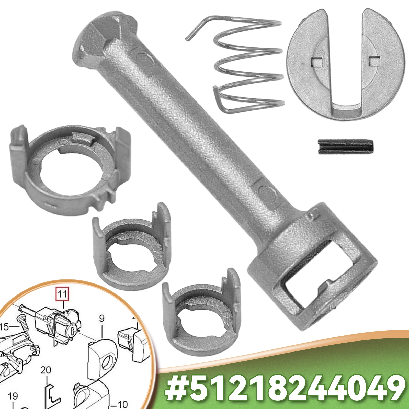 

51217019975 51218244049 Ремкомплект цилиндра замка передней двери L/R для BMW E46 323i 325i 328i 330i M3 1998-06 Аппаратный инструмент