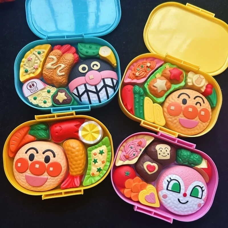 SEGA ANPANMAN DOKINCHAN Bento Puzzle Matching Toy Simulation Food Play Set Portable Creative Interactive Toy For Collectors