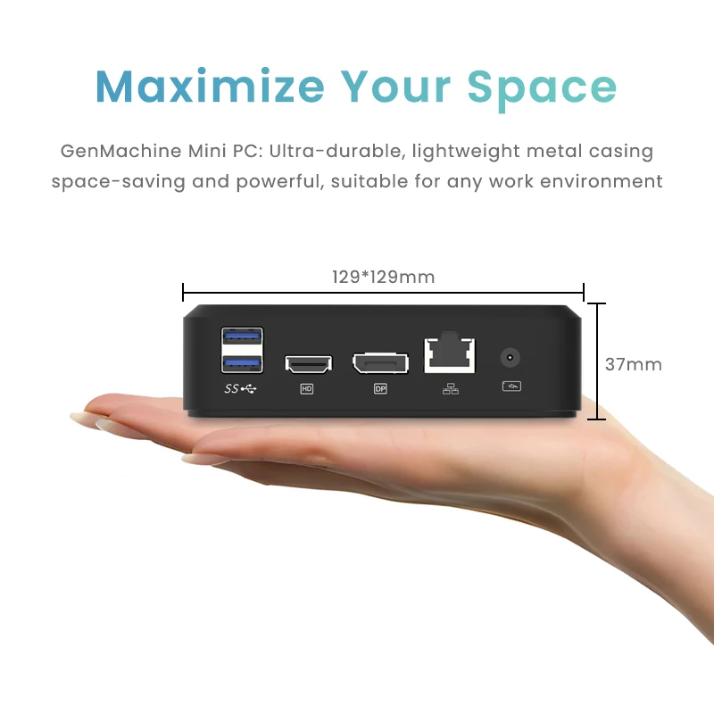 GenMachine Nieuwe Ryzen 5 2500U Mini PC Windows 11 Pro DDR4 Dual Channel NVMe M.2 SSD WIFI5E BT4.2 Desktop Office Gaming Computer