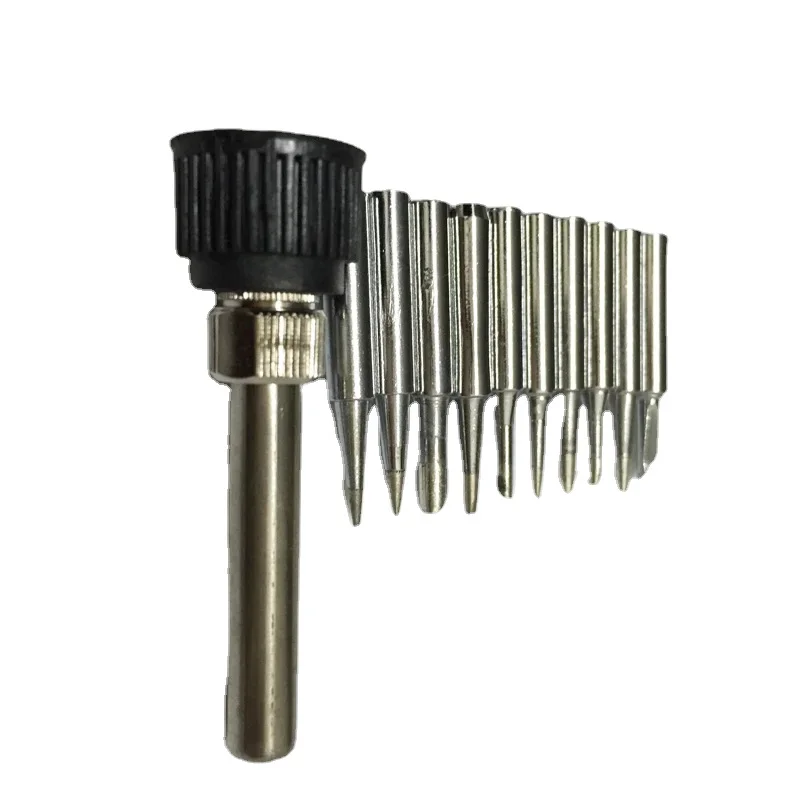 10Pcs Tips+1Pcs Iron Casing Lead-free Solder Iron Tips 900M-T For 936 SAIKE ATTEN AOYUE KADA YIHUA Soldering Rework Station Iron