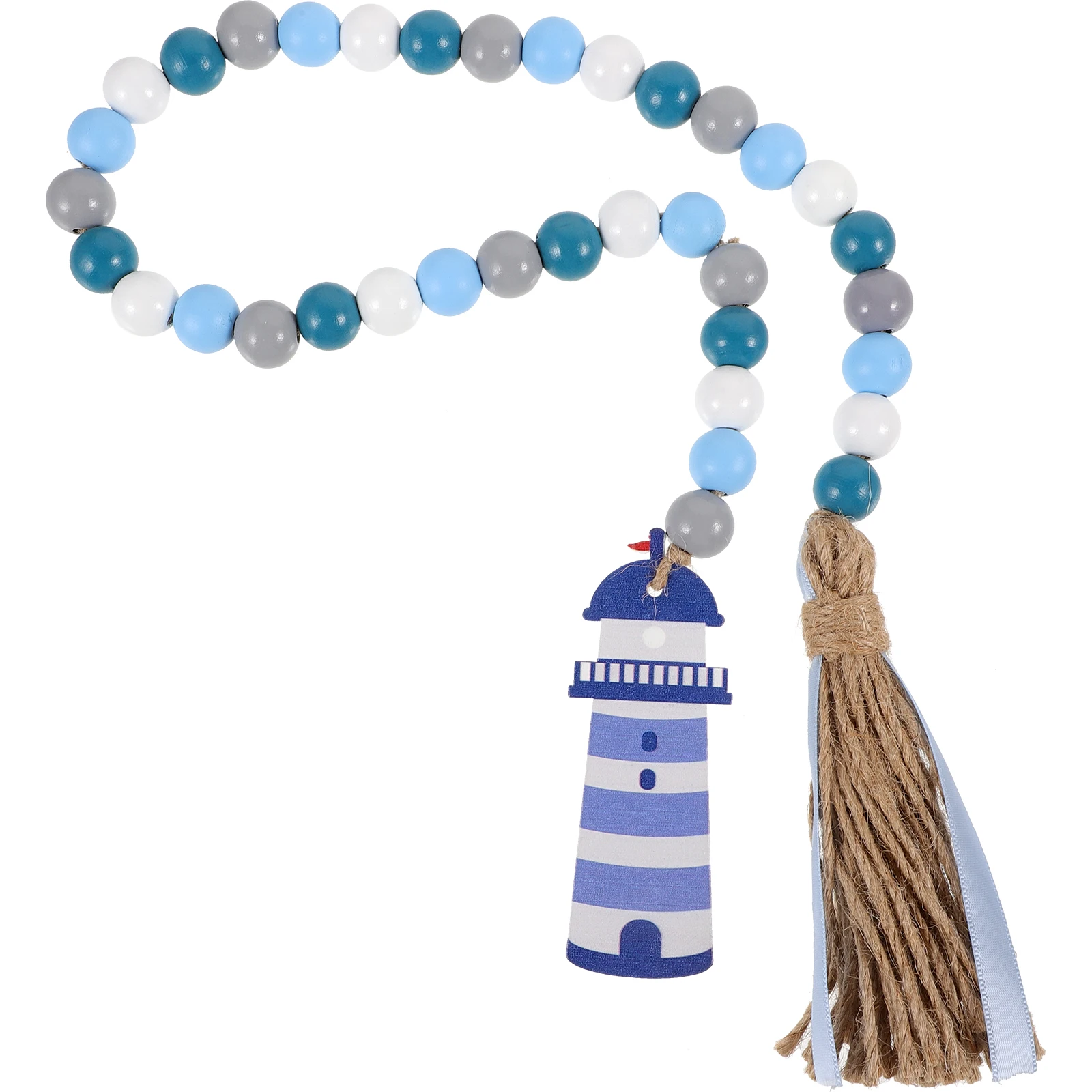 

Wooden Beads Bright Color Farmhouse Decor Home Wall Hanging Decor Hanging Ornament Crafts Tassel Beaded Pendant Wedding Tassel