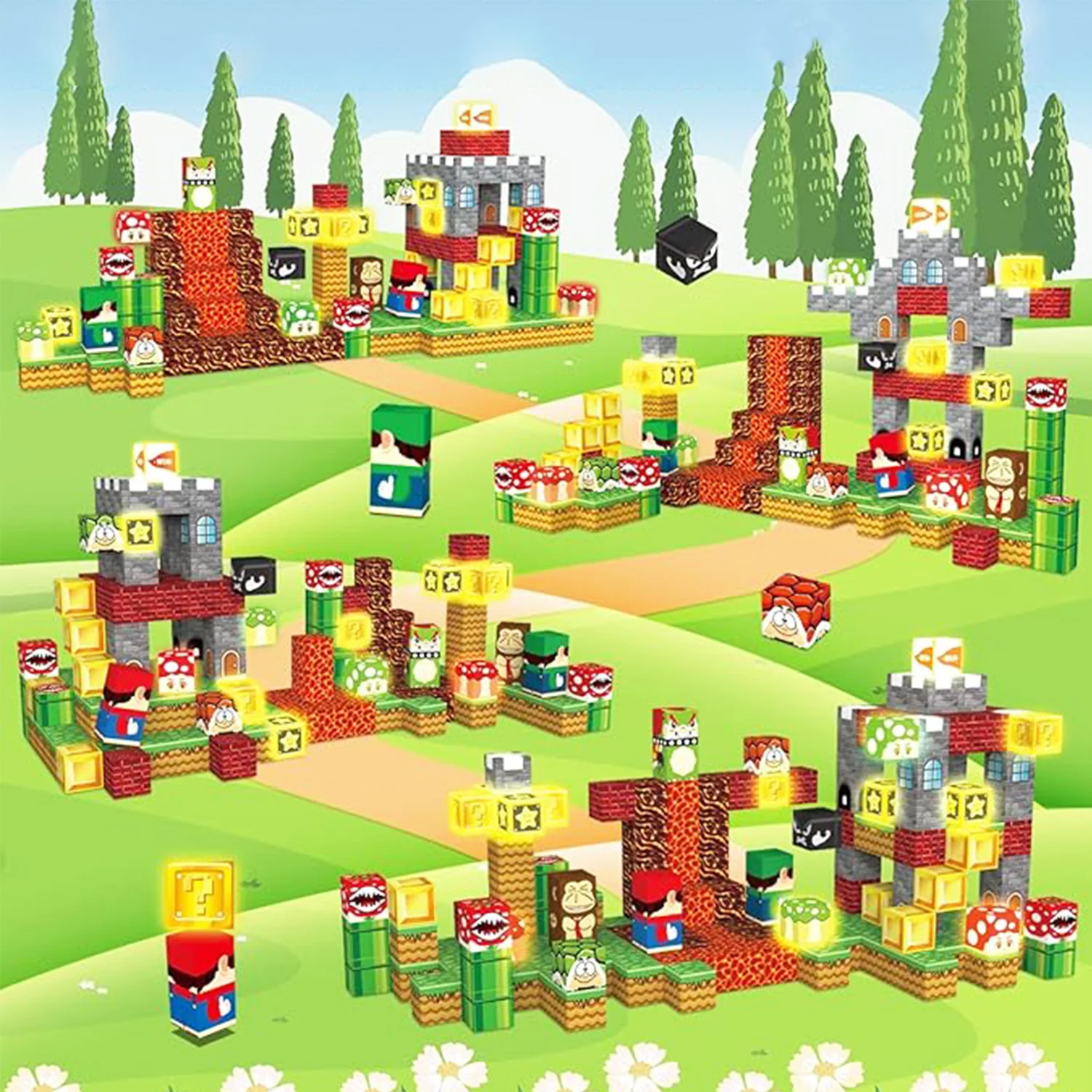 مكعبات حسية من STEM Montessori للأطفال الصغار ألعاب مكعبات بناء مغناطيسية للأطفال هدايا عيد ميلاد إبداعية من Dream World