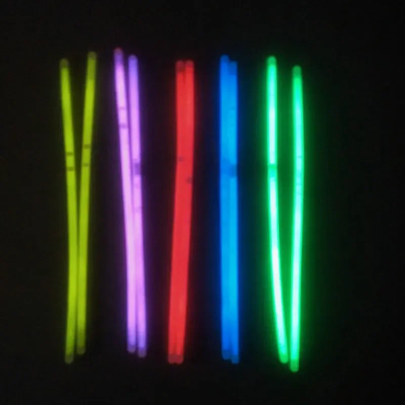 Super brilhante pulseira fluorescente, luminescente luz fria vara, colorido, festa brinquedo, 5*200mm